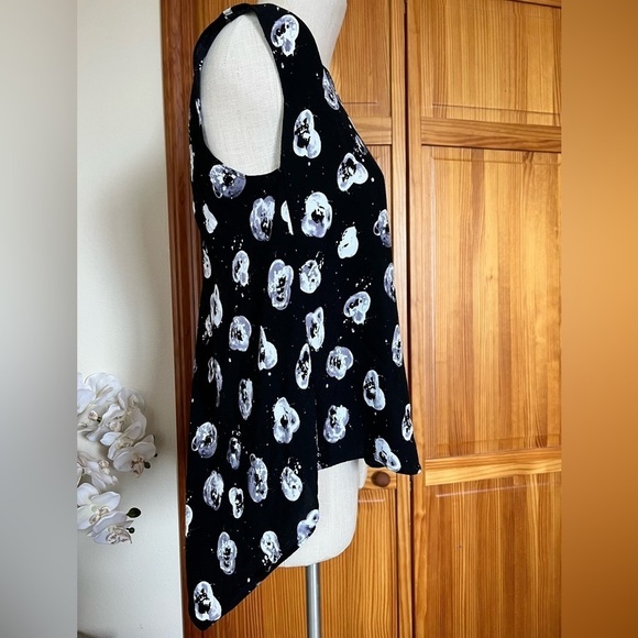 Rachel Roy Medium Asymmetrical Cap Sleeve Sleeveless Blouse Tank - Picture 5 of 10